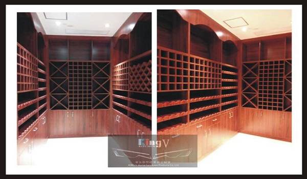 廣州水蔭路會所定制:酒窖、博古架、吧臺,安裝實例